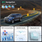 Hikity 6+128GB 8 Core for 2006-2012 Hyundai Santa Fe Upgrate Android Radio with Wireless Carplay, 9'' Touch Screen Stereo Dash Kit, Android Auto/32EQ DSP/Bluetooth 5.0/GPS/WiFi/SWC, Backup Camera