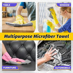 Microfiber Cleaning Cloth, 200 Pack Grey Cleaning Rags Microfiber Towel Bulk Absorbent Lint-Free Wash Cloths, All-Purpose Towels for Cars, Shop, Automotive, Garage, Home & Kitchen