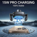 Kaistyle Wireless Car Charger【One Hand Manual Clamping】 Fast Wireless Charger for Car Phone Holder Mount Charger Phone Holders for Your Car Dashboard/Windshield/Vent Truck Mount for iPhone Samsung