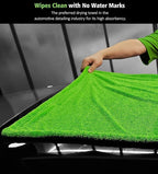 YeewayVeh 'Agile Giant' Car Drying Towel, 28x36 Inch Quick Car Wash Drying Towels, 1400 GSM Super Absorbent, Double Sided Microfiber Towels for Cars Effortless & Scratch-Free Detailing, Green