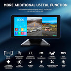 4K Backup Camera 4 Channel 360 Dash Cam with 10.36" Quad Split Touch Screen & 4 AHD Front Rear Sides View Camera w/DVR Recording Music Video Playback Avoid Blind for RV Semi Trailer Truck Van