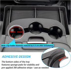 Center Console Cup Holder Organizer Compatible with 2013-2024 Dodge RAM 1500/1500 Classic, 2013-2026 RAM 2500/3500 Accessories, Cup Holder Front Storage Box Tray (Fit 3-Cup Holder Jump Seat)