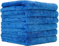 PROJE' Blue Microfiber Towel - Ultra Absorbent - Car Drying, Polishing, Buffing Cloth & Interior Detailing Towel - 500 GSM 16x16in - Auto Detailing Supplies - Pack of 6 Premium Car Care
