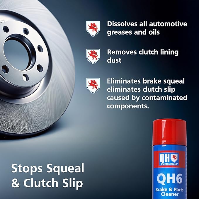 Quinton Hazell Brake Cleaner Spray Can, 20.3 fl oz (6 Pack) - QH6 Non-Chlorinated Automotive Brake Parts Cleaner, High Strength Formula for Professional and DIY Use