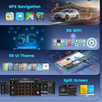 Fuluku【8 Core 4+64GB】 for 2013-2017 Hyundai Santa Fe Android 15 Car Stereo with Wireless Carplay Android Auto, 9'' Touch Screen Radio Dash Kit GPS/WiFi/32EQ DSP/Bluetooth 5.0/SWC/Mic, Backup Cam