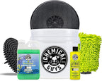 Chemical Guys CWS_110_64BK Car Wash Detailing Bucket, Mitt & Accessories Bundle (6 Items) Featuring Honeydew Snow Foam Car Wash Soap, 64 oz (Half Gallon) - Works on Cars, Trucks, SUVs, RVs & More