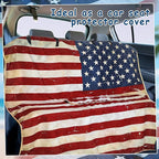 Car Seat Cover Towel Non Slip Back Seat Car Seat Towel Performance Microfiber Athletic Running Towel Washable Seat Cover for Gym Workout Sweat Outdoor Sport Beach Hiking Yoga (American Flag)