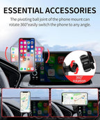 Car Phone Holder for 2025 Acura ADX 2023-2025 Integra 2024-2025 Integra Type S Accessories 7/9-Inch Screen Fixed Clip, 360° Rotation Phone Mount Compatible with MagSafe