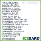 ECOGARD XC36154C Premium Cabin Air Filter with Activated Carbon Fits 2022-2025 Chevrolet Captiva, 2011-2015 Cruze, 2013-2022 Trax, 2013-2022 Buick Encore, 2013-2015 Chevrolet Malibu (Pack of 6)