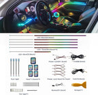 KENANEK Ambient Lighting Car Interior LED Strip Lights 6-in-1, 175” Acrylic Multi-Color Car Ambient Lighting Kit with Music Sync, APP Control, Interior LED Lighting for Cars SUVs Trucks