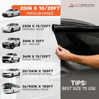 MotoShield Pro 15% VLT Nano Ceramic Window Tint for Car 30” in x 10’ ft 2PLY Roll High Heat Rejection & Glare Reduction Auto Tint Privacy Film, Rejects up to 99% IRR, 99% UV Blocking, Easy DIY Shrink