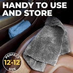 Super Soft Microfiber Towels for Cars - Edgeless - 6pk (12”x12”) - Premium Scratch-Free Towel - Great for Drying, Detailing, Polishing, Buffing - Ultra Absorbent Microfiber Cleaning Cloths for Car