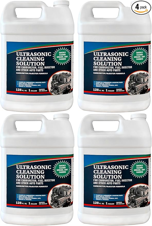 NORTHWEST ENTERPRISES Ultrasonic Cleaner Solution for Carburetors and Engine Parts. Concentrated Washing Compound for use in Ultrasonic Machines and Immersion Washers - Automotive Fluid (4 Gallons)