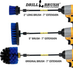 Ultimate Boat Cleaning Kit with 7 Inch Extension - Pool Cleaning Accessories - Carpet Cleaner - Boat Deck Brush - Water Slide Cleaning Tool - Hot Tub - Pool Scrubbing Brush Set - Aquatic Cleaning Tool