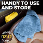 Super Soft Microfiber Towels for Cars - Edgeless - 6pk (12”x12”) - Premium Scratch-Free Towel - Great for Drying, Detailing, Polishing, Buffing - Ultra Absorbent Microfiber Cleaning Cloths for Car
