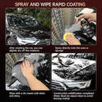 18.6oz Car Coating Spray 6-in-1 Ceramic Paint Sealant Car Wax,Gloss Shine, Extremely Hydrophobic Nano Ceramic Coating, Quick Spray & Wipe Protect Paint, Glass, Wheels, and Trim ﻿ (Pack of 2)