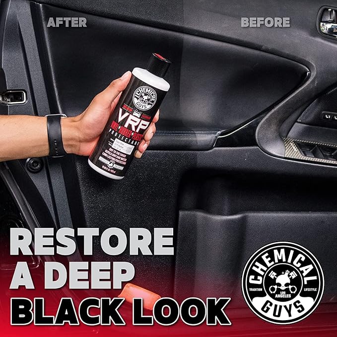 Chemical Guys VRP Vinyl, Rubber, and Plastic Dressing - Tire Dressing, Non-Greasy, Dry-to-the-Touch Shine for Tires, Trim, and More, Safe for Cars, Trucks, SUVs, RVs & More - 16 oz (Pack of 3)