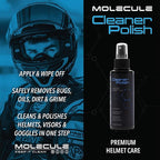 Molecule Helmet Care Kit | Premium Helmet Care | Includes Anti-Fog, Cleaner Polish, Helmet Refresh, and Rain Repel | Cleans and Details Helmets, Visors, and Goggles | 4 Ounces (1 Kit)