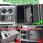 PIMCAR Center Console Organizer for 2023 2024 2025 2026 Ford F250 F350 F450 F550 Super Duty | Custom Fit Insert Compatible with Factory Tray (Fits Bucket Seats) - One Tray