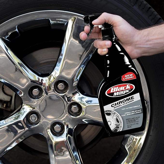 Black Magic 120005 Chrome Wheel Cleaner, 23 oz.