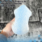 Sudz Budz® Premium Foam Ergonomic Grid Car Wash Sponge 1pc | Anti-Marring Sponge for Soap and Rinseless Washing | Cross-Cut, Easy Grip, Durable, Soft, Scratch-Free Car Cleaning and Detailing