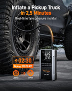 WOLFBOX 3000A Jump Starter with Air Compressor, 59.2Wh&160PSI Portable Car Battery Jump Starter with 65W Fast Charging, 12V Battery Pack (8L Gas 6L Diesel Engine) with Boost, Light and Jumper Cables