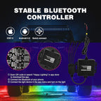 Nilight RGB LED Rock Lights Kit 6 PCS Underglow Multicolor Neon Light Pod with Magnetic Base Bluetooth App Control Flashing Music Mode IP68 Wheel Well Light for Truck ATV UTV RZR SUV