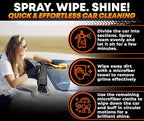 RoofPax Eco-Friendly Waterless Car Wash Spray Kit with Pressure Foam Microfiber Cloths Gel Cleaner Magic Sponge Tire Brush & Tire Spray Rinseless Car Wash for Exterior & Interior Cleaning