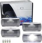 iJDMTOY Clear Lens All Xenon White LED Trunk Bed Marker Lights Set Compatible with Dodge 2010-18 RAM 2500HD 3500HD Dually Truck Double Wheel Side Fenders, Powered by Total 20 LED