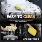 toretark Microfiber Car Wash Mitt, Car Sponge Wrapped in Soft, Plush Fiber Cloth Material, Safe Washing with Any Car Soap, Bucket, Foam Gun, Foam Cannon, Other Cleaning Supplies