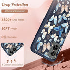 for Moto G 5G 2024 Case - Compatible with MagSafe Women Girls Cute Magnetic Protective Phone Cover Kawaii Girly Blue Butterfly Heavy Duty Shockproof Design for Motorola Moto G 5G 2024 Cases
