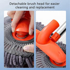 Retractable Car Wash Brush with Long Handle, Rotatable Long Handle Car Cleaning Kit, Brush Duster Scratch Free Cleaning Tool, Car Windshield Window Cleaning Kit, Microfiber Car Duster Dry Towels (3)