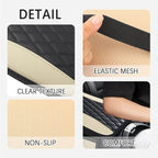 IHOTDER Patchwork Leather Center Console Covers for Cars,Upgraded Arm Rest Cover for Car with Side Storage Pocket for Car Seat Organizer,Middle Console Cover Stylish Car Decoration (Light Beige)
