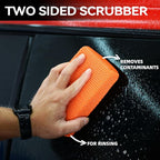 2-Pack Clay Bar Auto Detailing Kit – Dual-Sided Clay Scrubber/Clay Sponge & Towel System, Grime Remover, Deep Dirt Cleaning, Reusable, Enhances Gloss & Shine on Car Paint