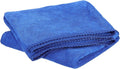 HARFINGTON 2 Pack Microfiber Cleaning Cloth, 28" x 12" Multi-Functional Cleaning Towels Reusable Absorbent Rags for Car Wash Kitchen Household Window Clean, Sapphire Blue