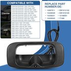 Tailgate Handle Backup Camera Fit for Chevy Silverado GMC Sierra 1500 2500 3500 HD 1999-2007 Classic Tailgate Reversing Rear View Park Assist Camera RCA Plug Replaces 15228539