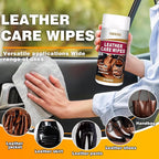 Leather Wipes, Leather Wipes for Car Interior Seat Cleaner, Steering Wheel & Furniture, Leather Couch Wipes and Conditioner - Generously Sized (4.72 x 5.51 Inch) - Full 40 Wipes