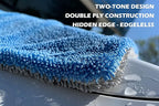 [Dreadnought] Microfiber Car-Drying Towel, Superior Absorbency for Drying Cars, Trucks, and SUVs, Double-Twist Pile, One-Pass Vehicle-Drying Towel (20"x30", Gray) 1-Pack