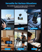 Vacuum Magnetic Suction Car Phone Holder for Magsafe, 360° Adjustable Suction Cup Phone Mount for Car Gym Mirror, Compatible with iPhone & Android