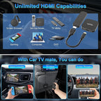 Wireless CarPlay Adapter for Apple, Car TV Mate with HDMI Input for TV Sticks and Game Consoles, Plug and Play, Fit for Cars with Factory Wired CarPlay from 2016 & iOS 10+ iPhone