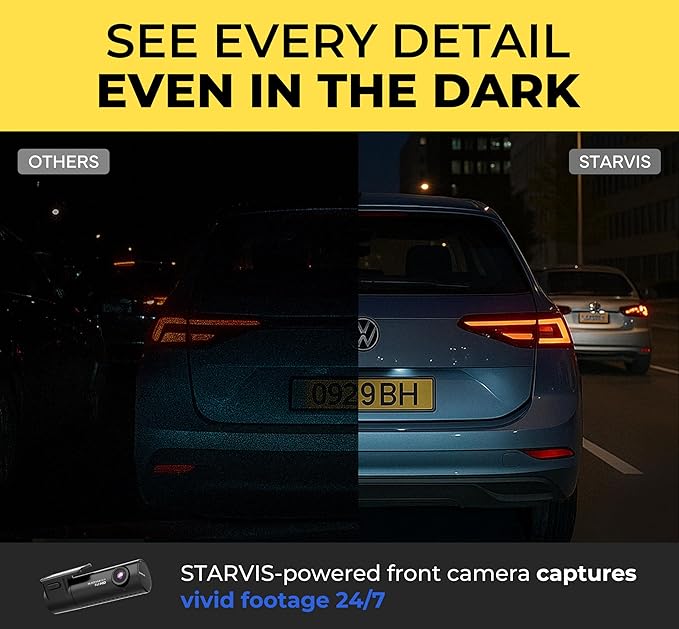 BlackVue DR590X-2CH Plus 32GB Dash Cam - FHD Dash Cam Front and Rear, STARVIS, Free Hardwire Cable & SD Card, Built-in Wi-Fi, Parking Mode Support, App Control Dashcam