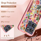 LISEVOfor Moto G Power 2025 Case - for Motorola Moto G Play 2025 Case Compatible with MagSafe Women Cute Girls Magnetic Protective Phone Cover Girly Floral Flower Heavy Duty Shockproof Design