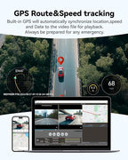 REDTIGER 4K Dash Cam Front and Rear, STARVIS 2 Sensor, 64GB Card Included, 4K/2.5K+1080P Dual Dash Camera for Cars Built-in WiFi GPS, 3.18 Inch IPS Screen, 170° Wide Angle, Parking Monitor (F7N Pro)