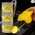 Slime Buddies Car Cleaning Gel Putty - 3 Pack Lemon Scented Interior Detailing Tool for Cup Holder, Air Vent & Keyboard - Reusable Auto Detailing Accessories - Dust Remover Goop - Gifts for Men Women