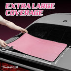Fantasticlean Large Car Drying Towels- 2 Pack, 32‘’ by 24'' - Premium Microfiber Cleaning Cloth with Dual-Colored Twisted Loop, Ultra Absorbent, Scratch-Free for Instant Car Detailing (Pink)