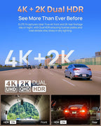 BlackVue Elite 9-2CH 64GB Dash Cam - 4K+2K Dash Cam Front and Rear, Dual HDR STARVIS 2, Power Saving Parking Mode, Free Hardwire & SD Card, Supports up to 1TB, Wi-Fi, GPS, Night Vision, App Dashcam