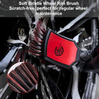 Car Wheel & Tire Brush Set, 2Pack Tire Brush and Wheel Rim Brush, Soft & Stiff Bristle Wheel Cleaner Brushes, Scratch-Free Car Wheel Brush Kit for Cleaning Wheels, Tires, Cars, Trucks