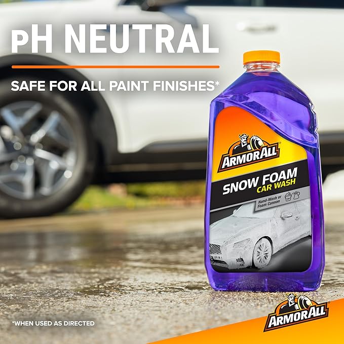 Armor All Snow Foam Car Wash, 50 fl oz Bottle, High Foaming Car Wash Soap for Hand Wash or Foam Cannon