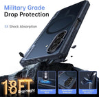 MOBOSI Magnetic for Z Fold 7 Case with Privacy Screen Protector, Samsung Galaxy Z Fold7 Cover[Compatible with Magsafe & Full Body Hinge Protection] Shockproof Phone Cases for zfold 7, Black