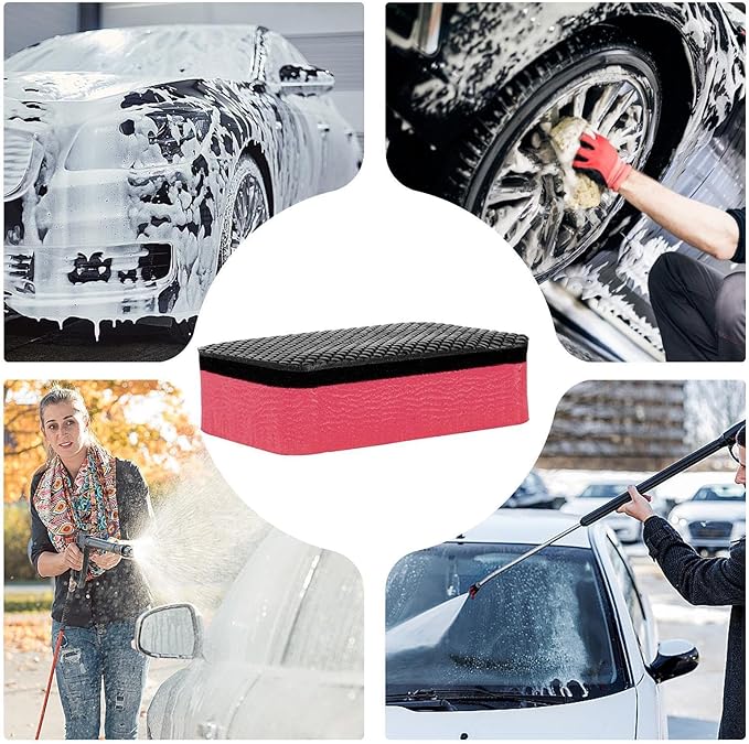 Car Clay Bar Sponge Detailing Block Cleaning Pad Contaminant Eraser Paint Grime Debris Restore Finish Auto Care Tool Kit Soft Abrasive Safe Efficient Shine Smooth Grip